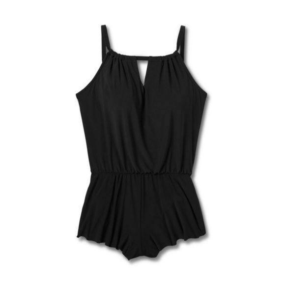 AQUA GREEN Black One Piece Swim Romper - Picture 3 of 11